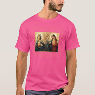 Heart Of Jesus And Immaculate Heart Picture Jesus T-Shirt