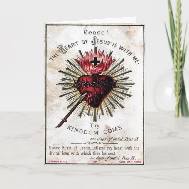 Heart Of Jesus Card (Front)