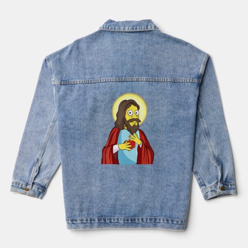Heart Of Jesus Christ Catholic Christian Church  Denim Jacket