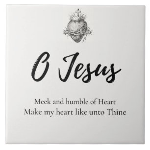 Heart of Jesus Prayer Ceramic Tile
