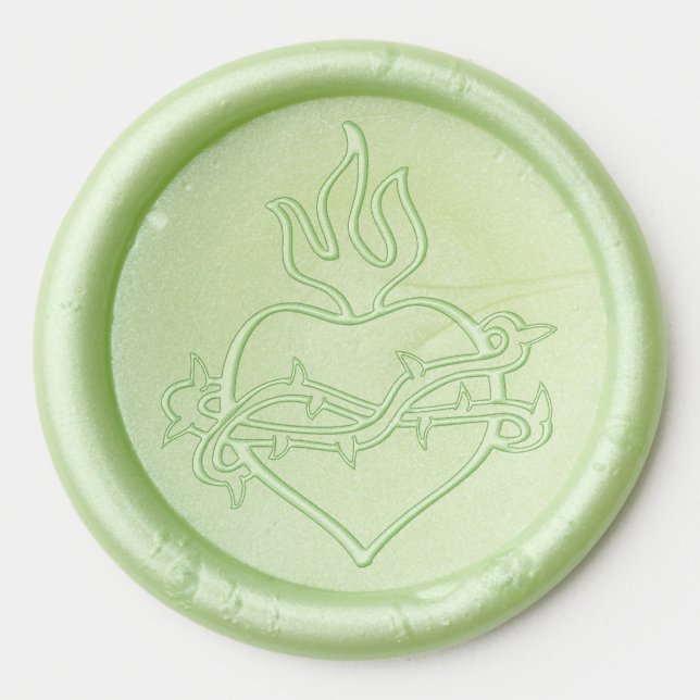 heart of jesus wax seal stickers (Front)