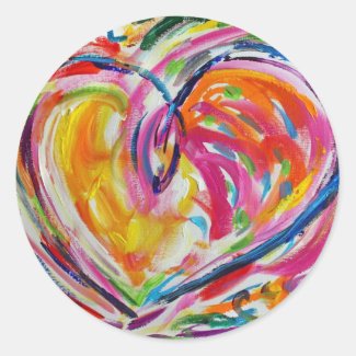 Heart of Joy Painting Stickers Art Labels