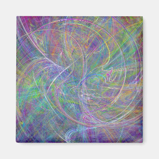 Heart of Light – Aqua Flames & Indigo Swirls Magnet
