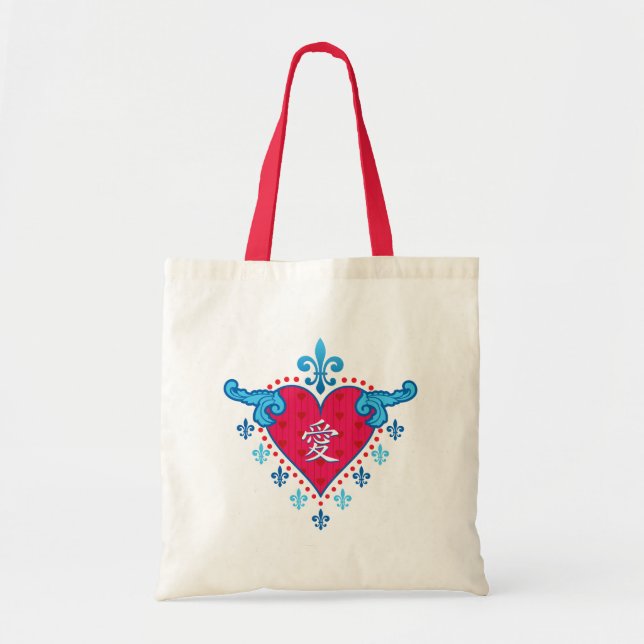 Heart of Love (Chinese) Tote Bag (Front)