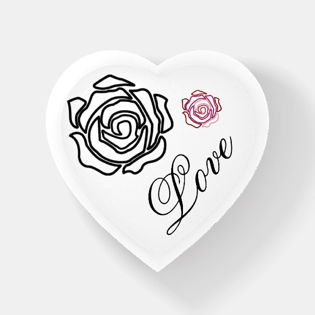 'Heart of Love' Paperweight (Front)