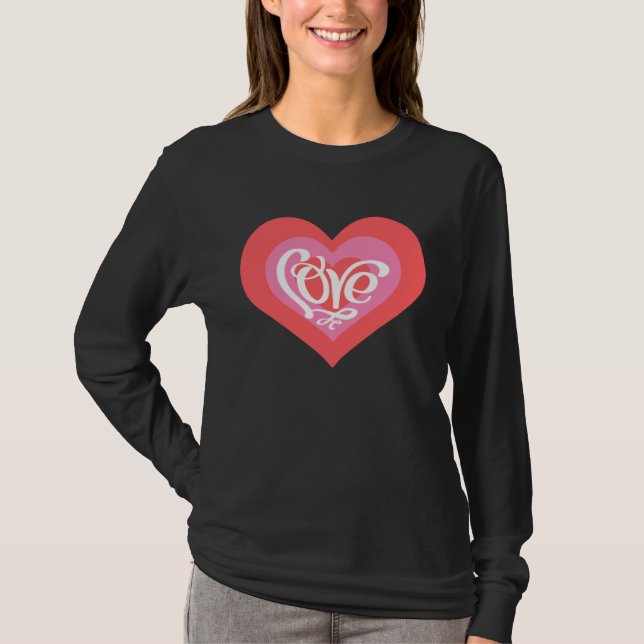 Heart of Love Valentine s Day Men Women T-Shirt (Front)
