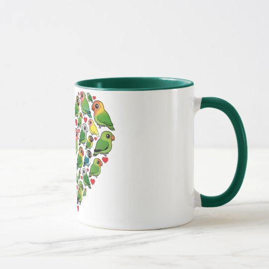 Heart of Lovebirds Mug