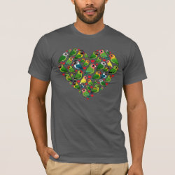 Heart of Lovebirds Men's Basic American Apparel T-Shirt