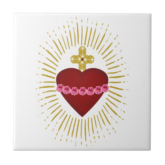 Heart of Mary Ceramic Tile (Front)