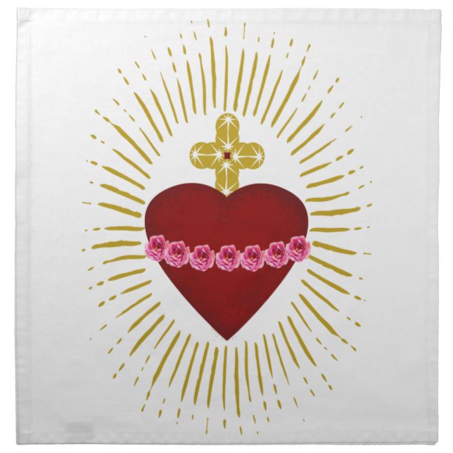 Heart of Mary Cloth Napkin (Front)