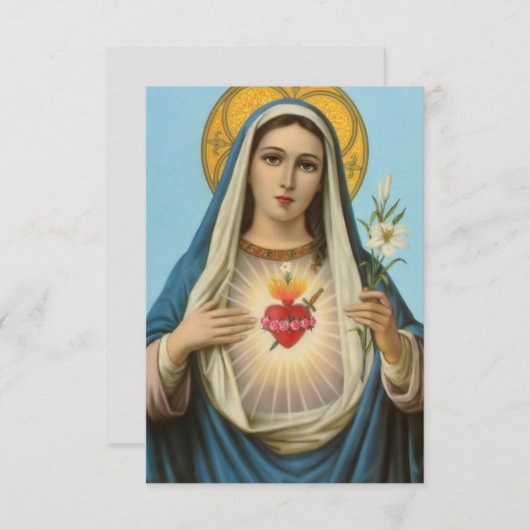 Heart of Mary Our Lady Holy Maria Mother of God (Front/Back)