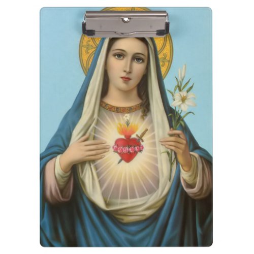 Heart of Mary Our Lady Holy Maria Mother of God Clipboard