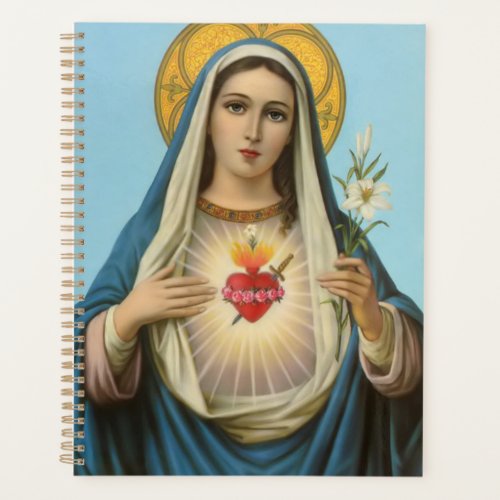 Heart of Mary Our Lady Holy Maria Mother of God Planner