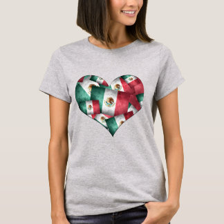 Heart of Mexican Flags T-Shirt