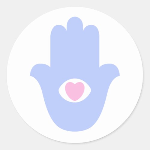 Heart of Miriam Hamsa Classic Round Sticker