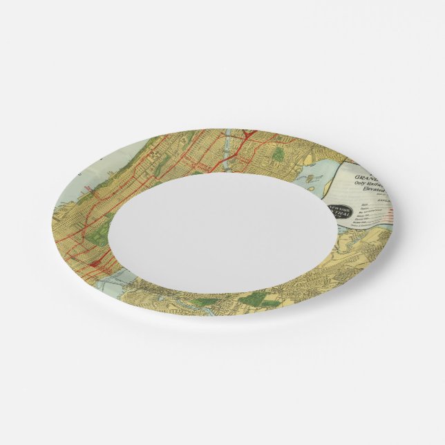 Heart of New York Paper Plates (Angled)