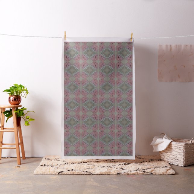 Heart Of Pink and White Roses Fabric (In Situ)