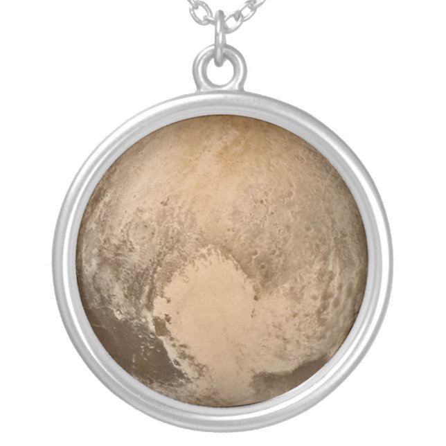 Heart of Pluto Silver Plated Necklace (Front)