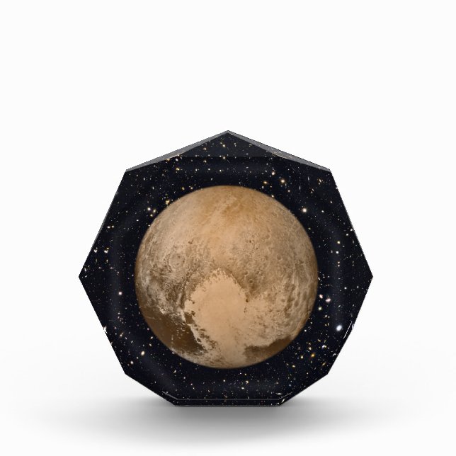Heart of Pluto Starry Sky Acrylic Award (Front)