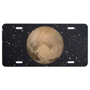 Heart of Pluto Starry Sky License Plate
