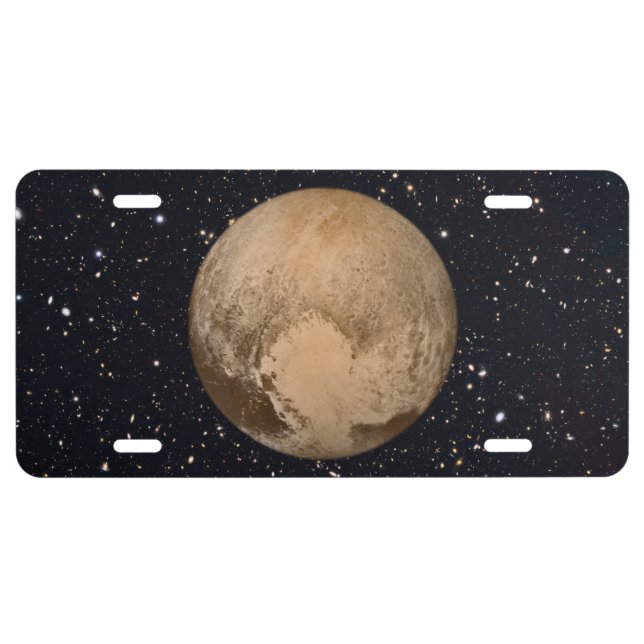 Heart of Pluto Starry Sky License Plate (Front)