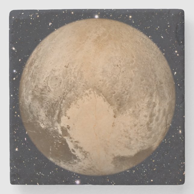 Heart of Pluto Starry Sky Stone Coaster (Front)