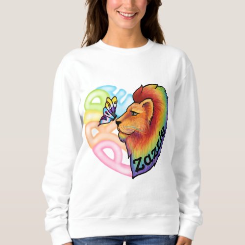 Heart of Pride Zazzle LionButterfly Celebration Sweatshirt