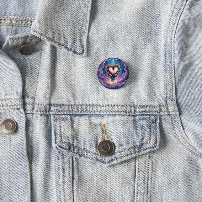 Heart of Quiet Magic Button (In Situ)