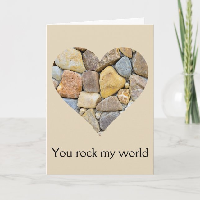 Heart of Rocks Valentine Holiday Card (Front)