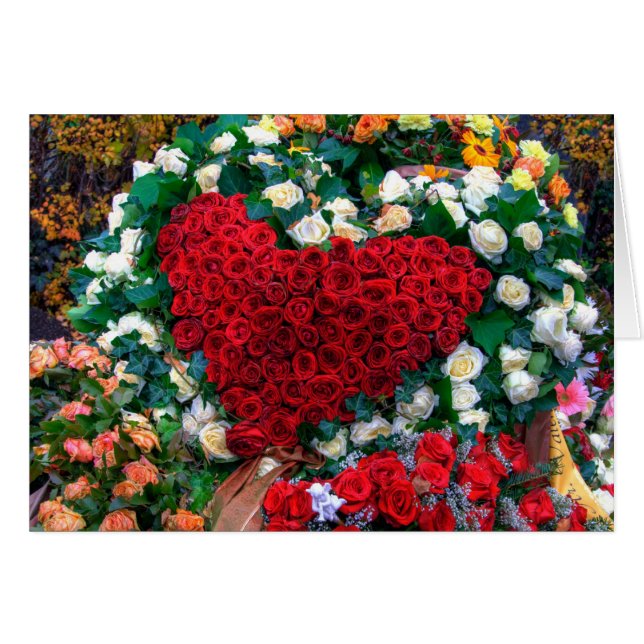 heart of roses cards (Front Horizontal)