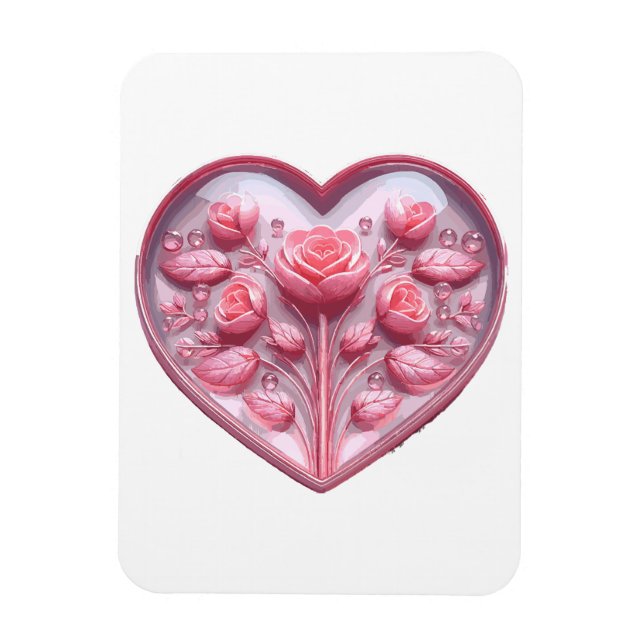 Heart Of Roses Magnet (Vertical)