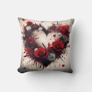 Heart of Roses Throw Pillow