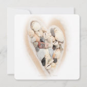 Heart of Seashells Beach Wedding Engagement Invite (Back)