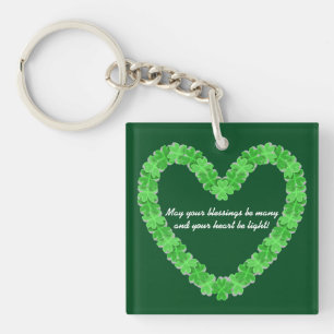 Heart Of Shamrocks Keychain