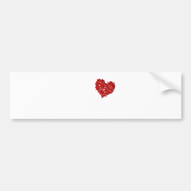 Heart of Skulls - Emo Alternative Grunge Rock Punk Bumper Sticker (Front)