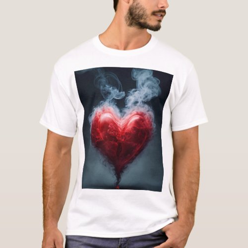 Heart of Smoke T_Shirt Unique Design Symbolizing T_Shirt