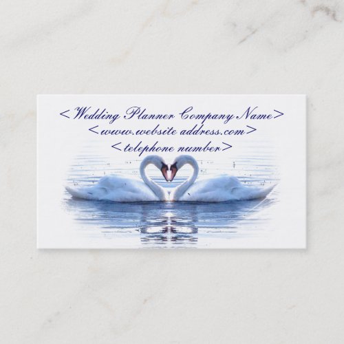 Heart of Swans Wedding Planner Business Card Templates