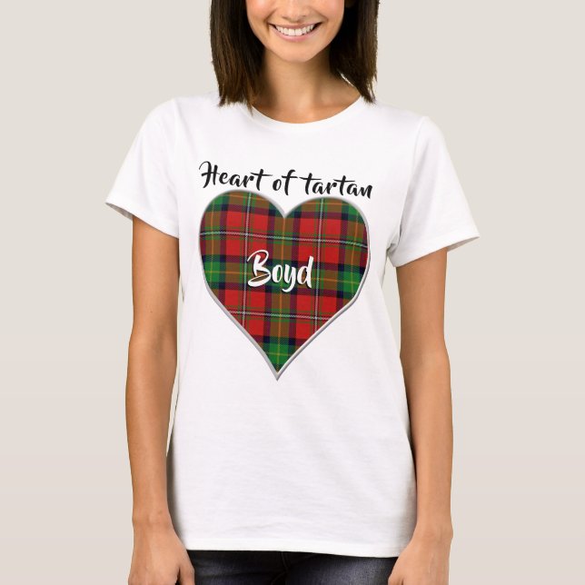 Heart of Tartan Clan Boyd Plaid T-Shirt (Front)