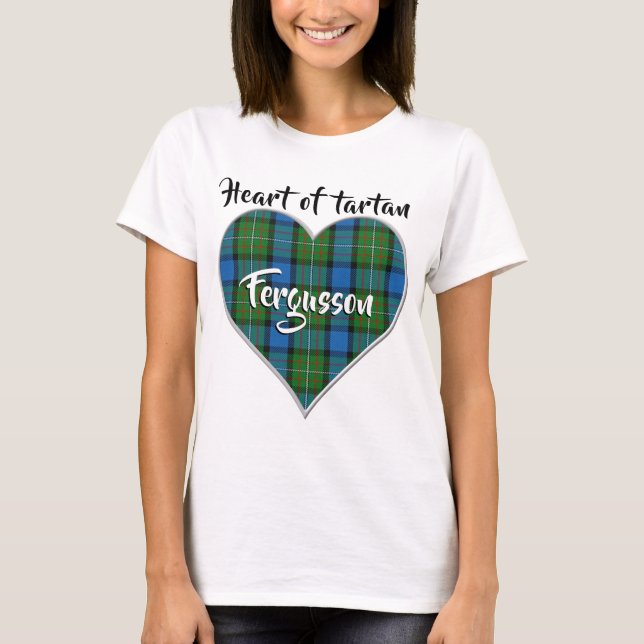 Heart of Tartan Clan Fergusson Ferguson Plaid T-Shirt (Front)