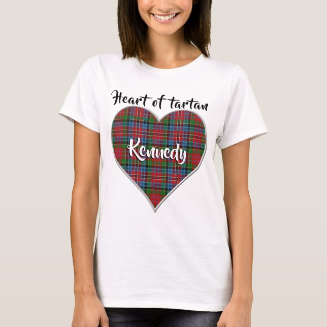 Heart of Tartan Clan Kidd Plaid T-Shirt (Front)