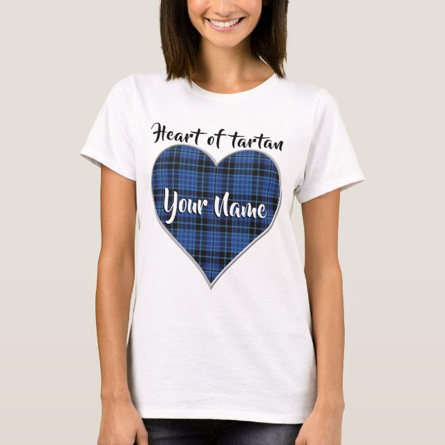 Heart of Tartan Scottish Clergy Plaid T-Shirt (Front)