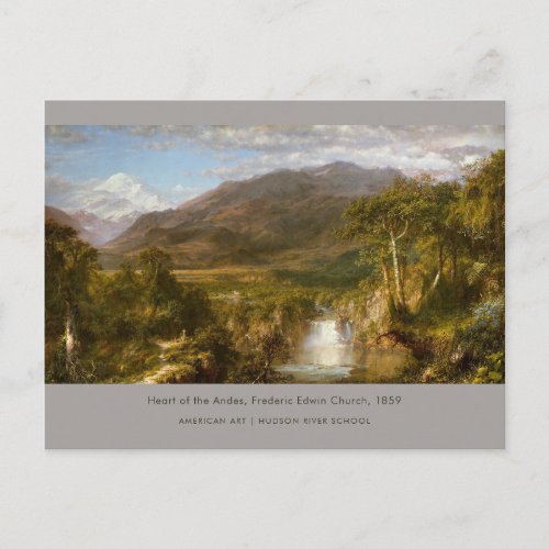 Heart of the Andes Frederic Edwin Church Painting Postcard