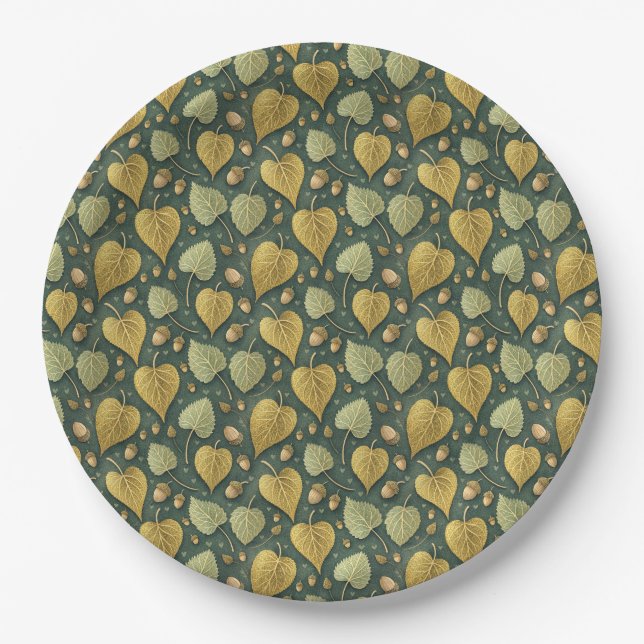 Heart Of The Fall  Paper Plates (Front)
