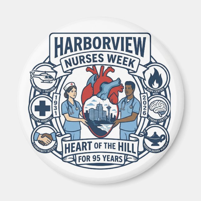 Heart of the Hill Magnet (Design A) (Front)