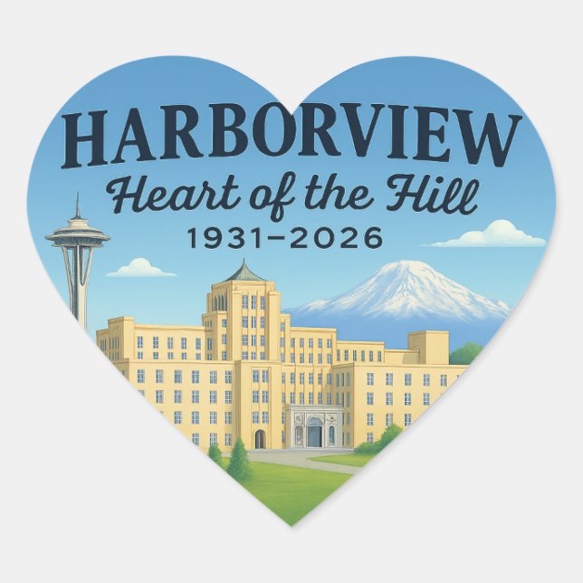 Heart of the Hill Sticker (design B) (Front)
