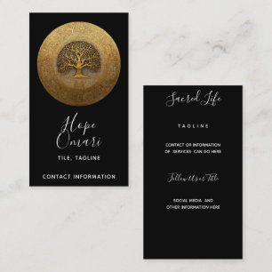 Heart of the Labyrinth Tree of Life Design Business Card