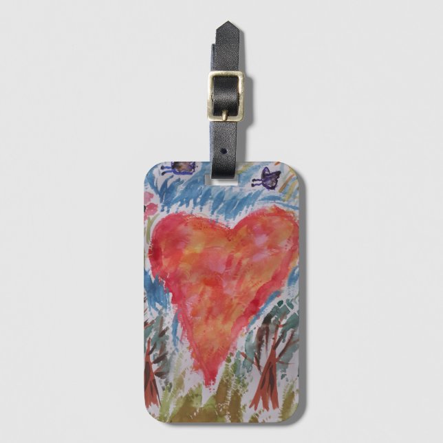 Heart of the Planet Luggage Tag (Front Vertical)