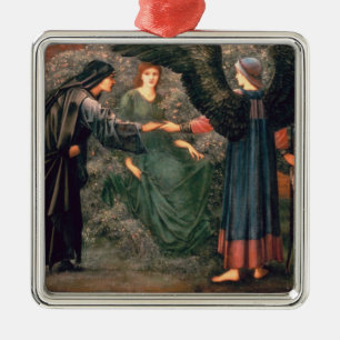 Heart of the Rose Metal Ornament