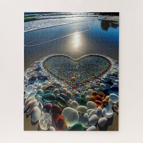 Heart of the Shore Sea Glass Puzzle