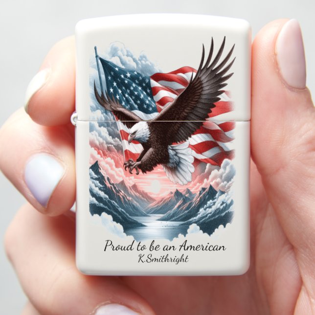 Heart of the Sky Eagle Zippo Lighter (In Hand)